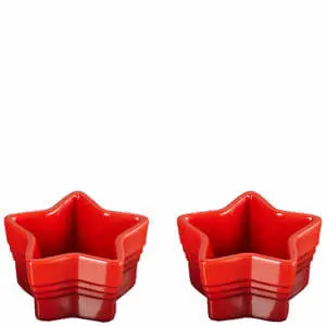 Le Creuset Stoneware Set of 2 Star Cerise Ramekins